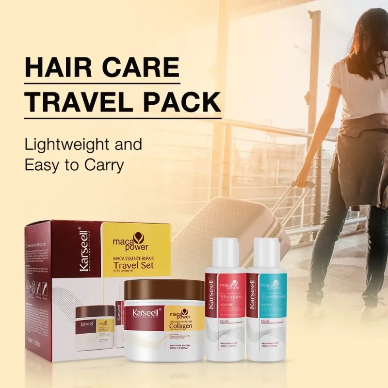 Karseell Collagen Hair Mask+Shampoo and Conditioner Travel Set