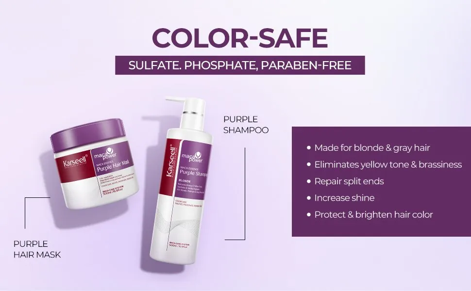 Karseell Purple Hair Mask + Purple Shampoo