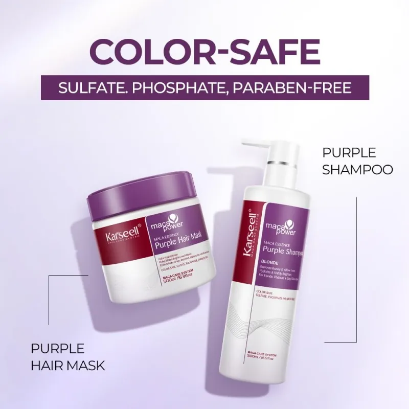 Karseell Purple Hair Mask + Purple Shampoo