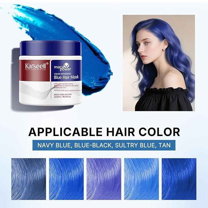 Karseell Blue Hair Color Depositing Mask