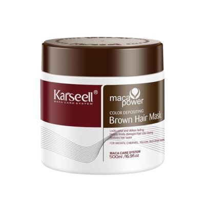 Karseell Hair Color Depositing Mask, Brown Conditioner for Colored and Bleached Hair