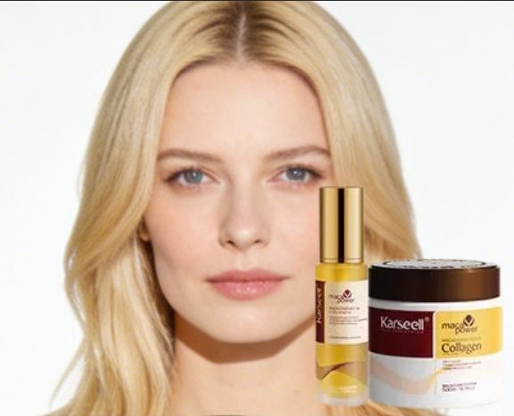Achieve Frizz-Free, Glossy Hair with Karseell Collagen Mask and Argan Oil