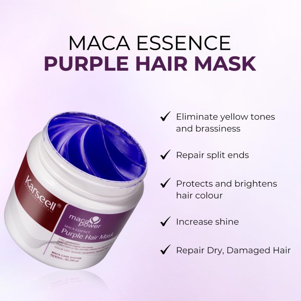 Blonde silver hair care purple mask results