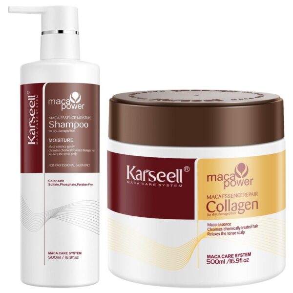 Karseell Collagen Hair Treatment And maca power shampoo 9