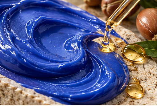 Rich blue toning formula with argan oil