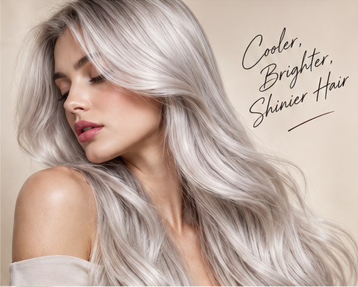 Cool silver blonde hair after using Karseell Blue Hair Color Depositing Mask