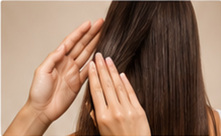 Argan oil applied to hair ends